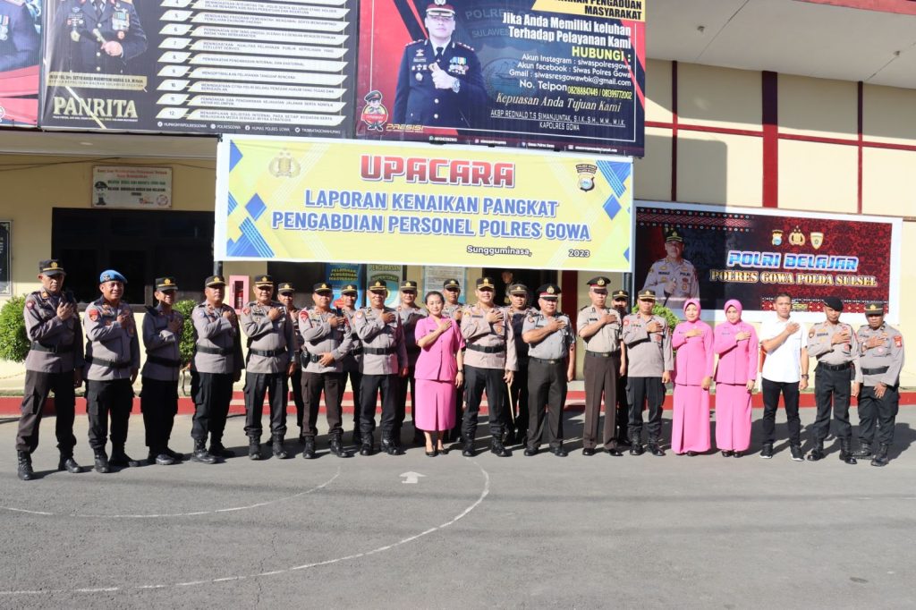 Korps Raport Kenaikan Pangkat Pengabdian Personil Polres Gowa Bukan Hadiah