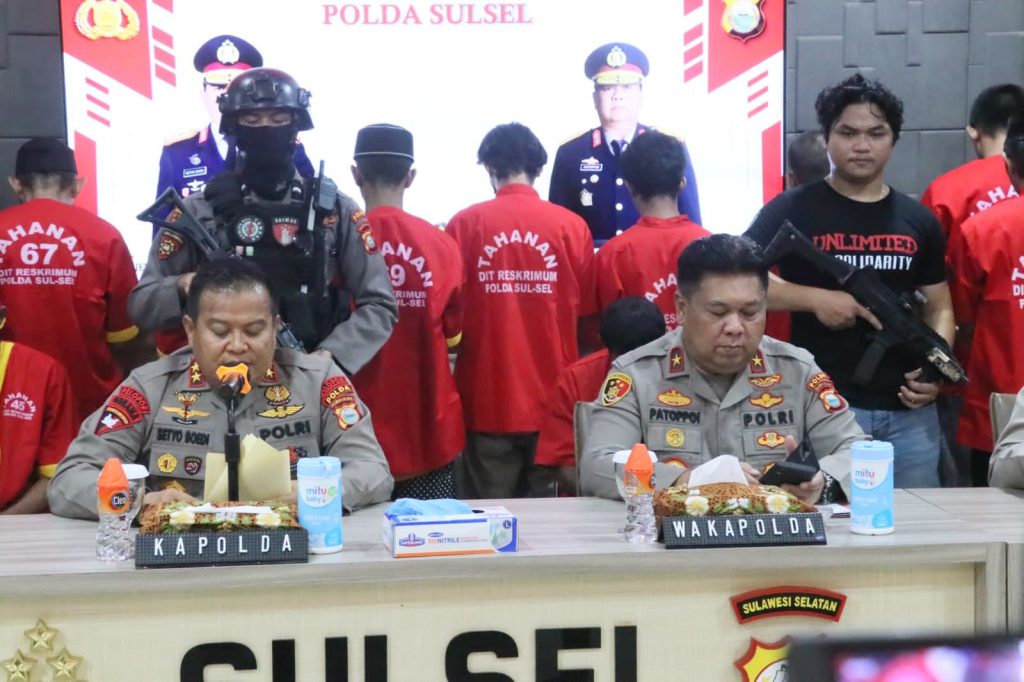 Polda Sulsel Gelar Press Release Hasil Operasi SIKAT LIPU 2023