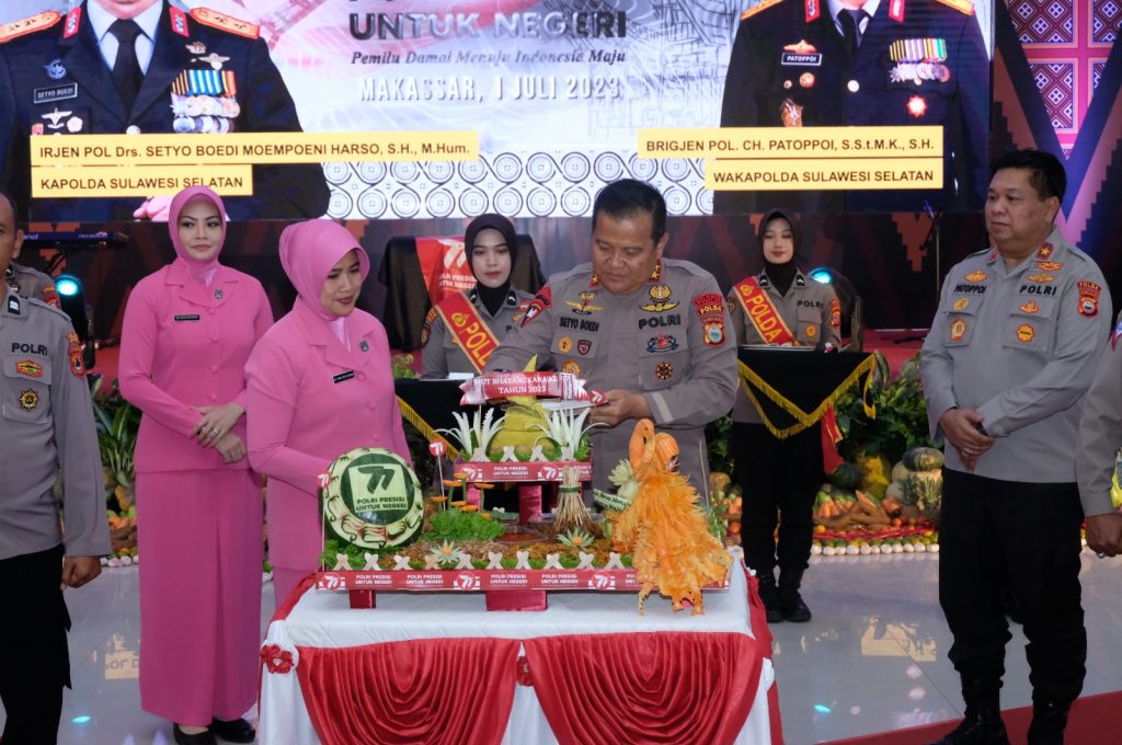 Polda Sulsel Gelar Acara Syukuran Hari Bhayangkara Ke-77