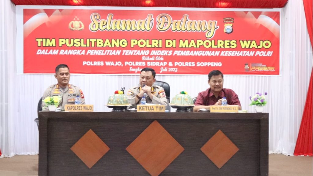 POLRI LAKUKAN PENELITIAN INDEKS PEMBANGUNAN KESEHATAN POLRI DI POLRES WAJO