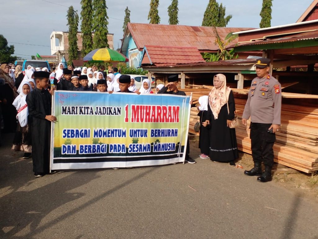 Kapolsek Maniang Pajo Pimpin Pengamanan Pawai, Sambut Tahun Baru Islam