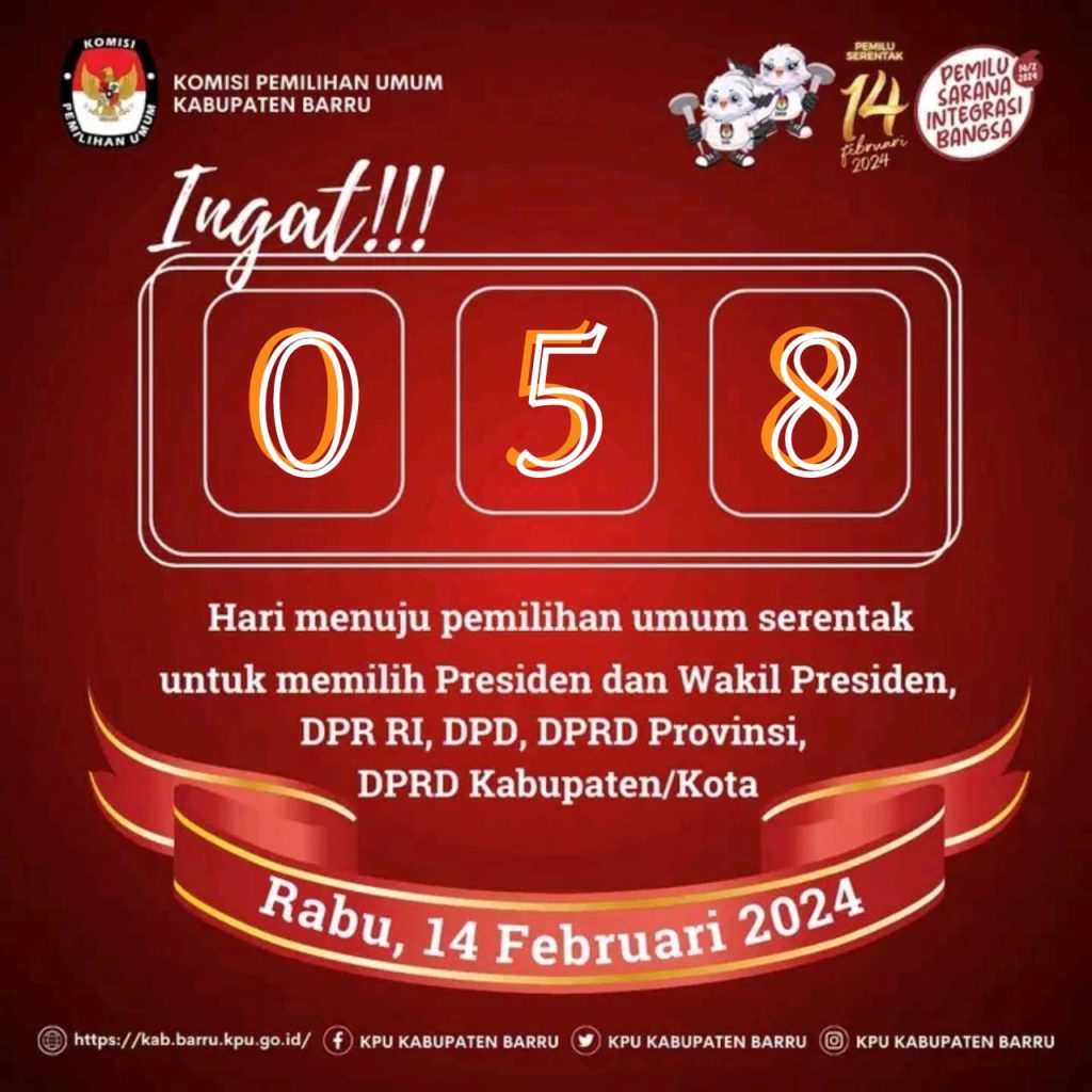 KPU Barru, Tetapkan Daftar Pemilih Tetap (DPT) untuk pemilu 2024.