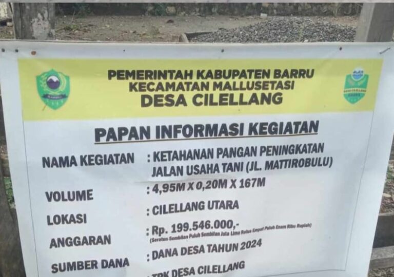Tipikor Polres Barru Usut Dugaan Penyalahgunaan Dana Desa Cilellang