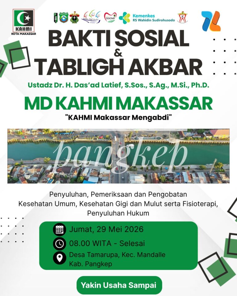 KAHMI Makassar Gelar Baksos Kesehatan Jumat Besok di Pangkep