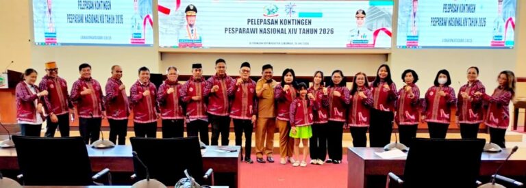 Suara Emas Anak Sulsel Pukau Sekprov Saat Pelepasan Kontingen Pesparawi ke Papua