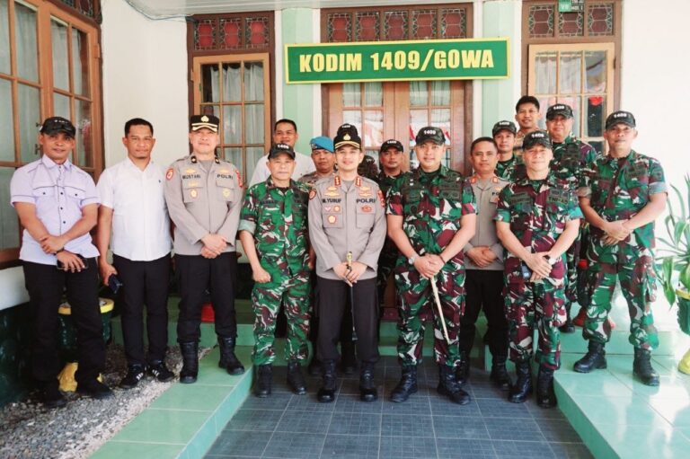 Kapolresta Gowa Kunjungi Kodim 1409, Perkuat Sinergi TNI-Polri Jaga Kondusivitas Daerah