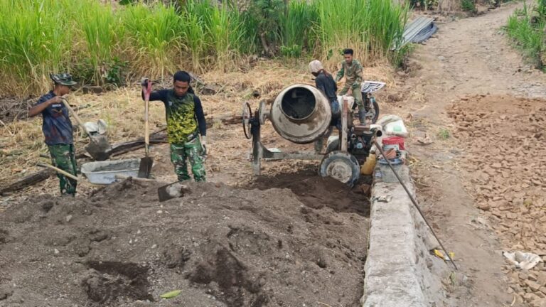 Dandim 1409/Gowa Apresiasi Sinergi TNI dan Warga Percepat Pembangunan Jembatan Beton