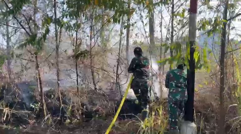 Aksi Cepat Kodim 1409/Gowa dan Yon Zipur 8/SMG Berhasil Padamkan Karhutla di Pattallassang