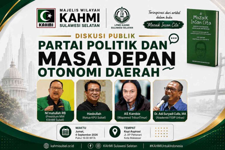KAHMI Sulsel Akan Gelar Diskusi Publik, Bahas Partai Politik dan Masa Depan Otonomi Daerah