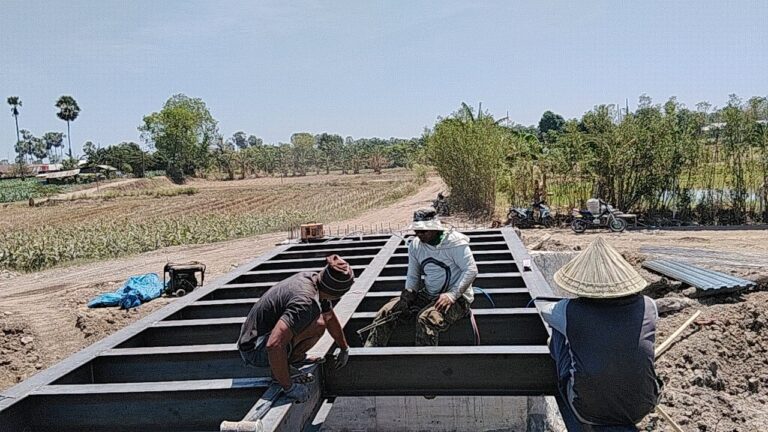 Progres 66,15 Persen, Pembangunan Jembatan Kanal Pabbundukang Gowa Terus Dikebut