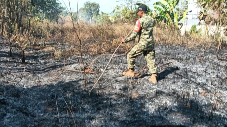 Gerak Cepat, Babinsa dan Warga Padamkan Karhutla 1 Hektare di Bontomarannu