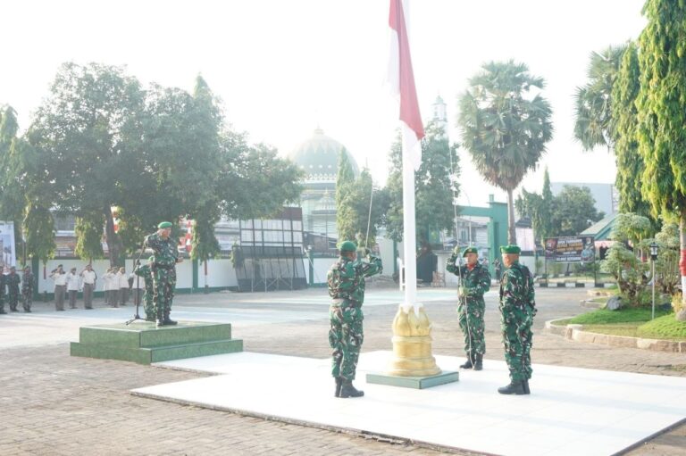 Dandim 1409/Gowa Pimpin Upacara Bendera Mingguan
