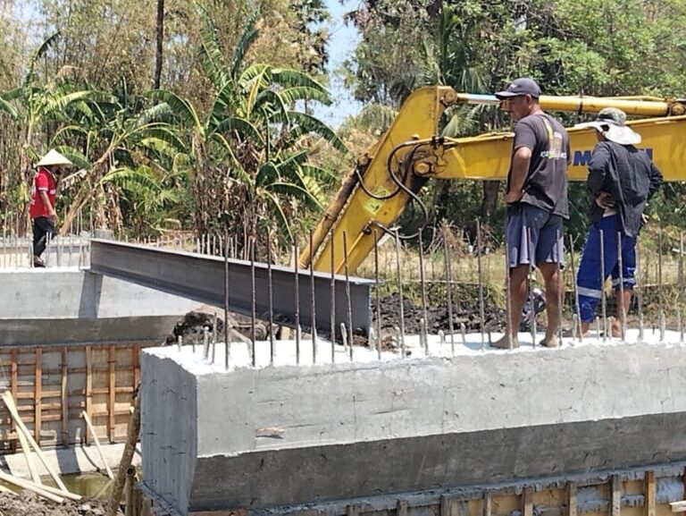 Progres Pembangunan Jembatan Jatia Gowa Capai 36 Persen