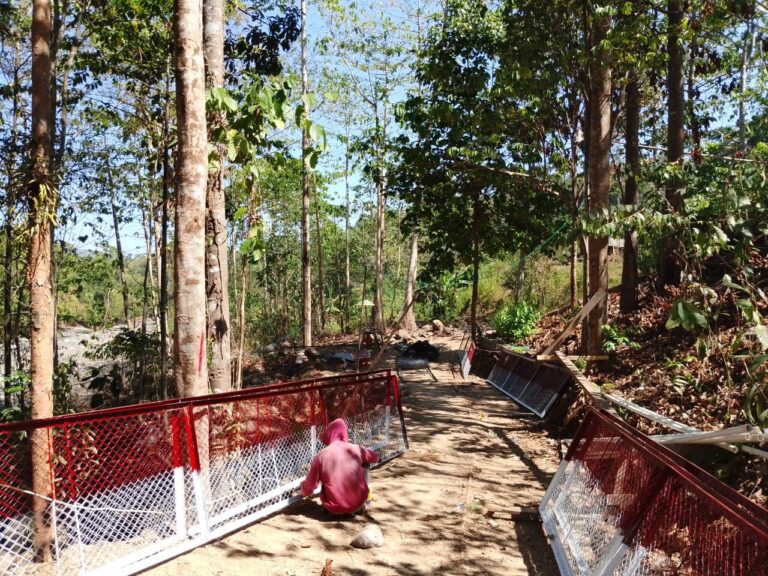 Progres 89 Persen, Jembatan Gantung Buakkang Gowa Segera Rampung