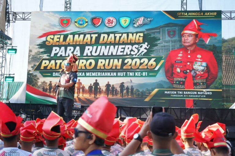 Dandim Gowa Ikuti Elite Run Patonro HUT ke-81 TNI di Makassar