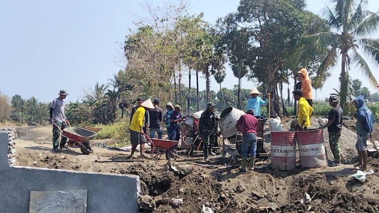 Gotong Royong Lanjutan Jembatan Garuda Gowa Sentuh Angka 80%