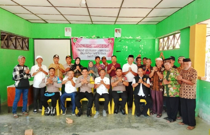 Perkuat Kamtibmas, Polsek Tanete Riaja Ajak Masyarakat Aktifkan Siskamling