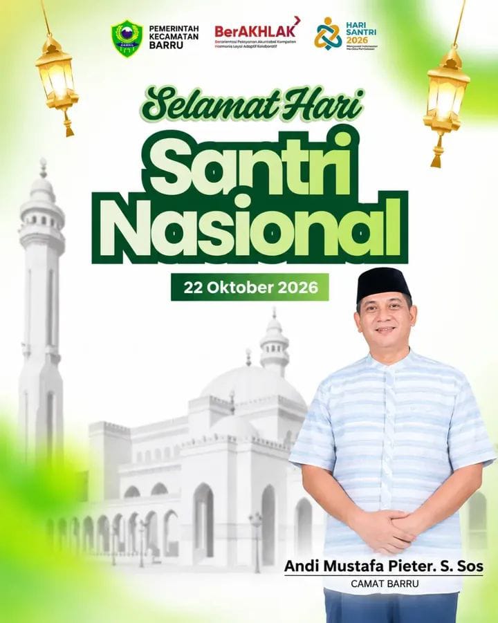 Camat Barru Apresiasi Peran Santri bagi Peradaban Bangsa
